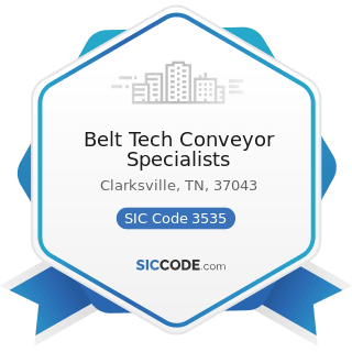 Belt Tech Conveyor Specialists - SIC Code 3535 - Conveyors and Conveying Equipment