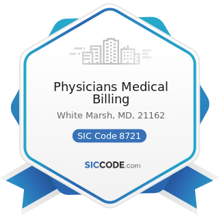 Physicians Medical Billing - SIC Code 8721 - Accounting, Auditing, and Bookkeeping Services