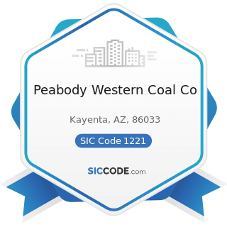Peabody Western Coal Co - SIC Code 1221 - Bituminous Coal and Lignite Surface Mining