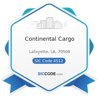 Continental Cargo - SIC Code 4512 - Air Transportation, Scheduled