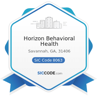 Horizon Behavioral Health - SIC Code 8063 - Psychiatric Hospitals