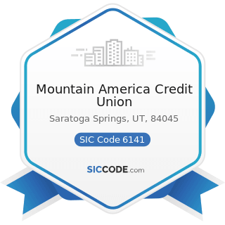 Mountain America Credit Union - SIC Code 6141 - Personal Credit Institutions
