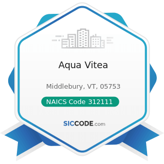 Aqua Vitea - NAICS Code 312111 - Soft Drink Manufacturing