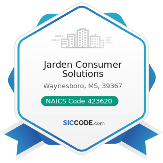 Jarden Consumer Solutions - NAICS Code 423620 - Household Appliances, Electric Housewares, and...