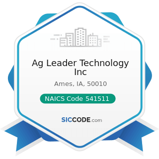 Ag Leader Technology Inc - NAICS Code 541511 - Custom Computer Programming Services