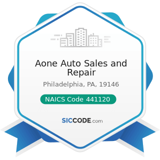 Aone Auto Sales and Repair - NAICS Code 441120 - Used Car Dealers