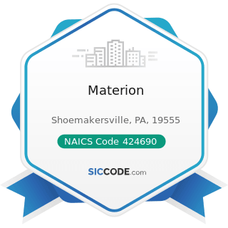 Materion - NAICS Code 424690 - Other Chemical and Allied Products Merchant Wholesalers