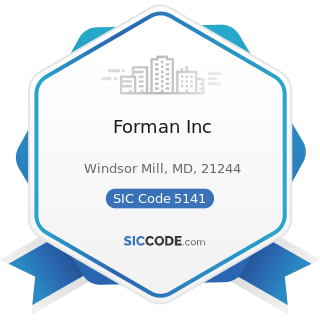 Forman Inc - SIC Code 5141 - Groceries, General Line