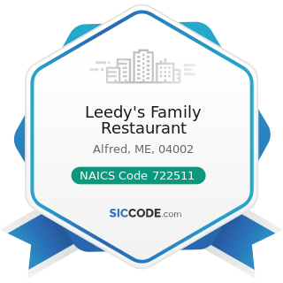 Leedy's Family Restaurant - NAICS Code 722511 - Full-Service Restaurants