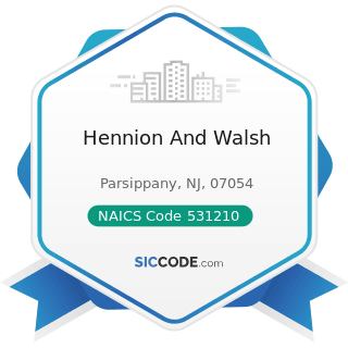 Hennion And Walsh - NAICS Code 531210 - Offices of Real Estate Agents and Brokers