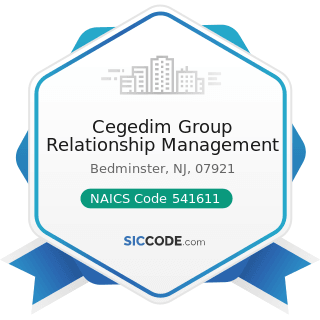 Cegedim Group Relationship Management - NAICS Code 541611 - Administrative Management and...