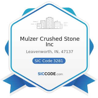 Mulzer Crushed Stone Inc - SIC Code 3281 - Cut Stone and Stone Products