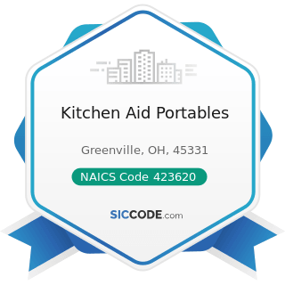 Kitchen Aid Portables - NAICS Code 423620 - Household Appliances, Electric Housewares, and...