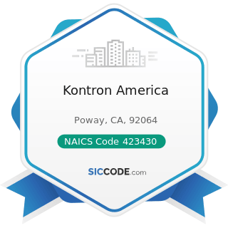 Kontron America - NAICS Code 423430 - Computer and Computer Peripheral Equipment and Software...
