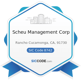 Scheu Management Corp - SIC Code 8742 - Management Consulting Services
