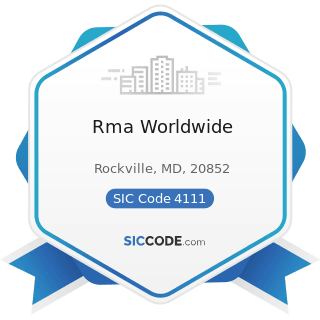 Rma Worldwide - SIC Code 4111 - Local and Suburban Transit