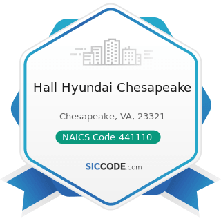 Hall Hyundai Chesapeake - NAICS Code 441110 - New Car Dealers