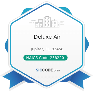 Deluxe Air - NAICS Code 238220 - Plumbing, Heating, and Air-Conditioning Contractors