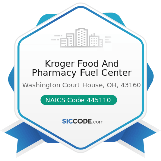 Kroger Food And Pharmacy Fuel Center - NAICS Code 445110 - Supermarkets and Other Grocery...