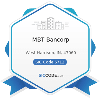 MBT Bancorp - SIC Code 6712 - Offices of Bank Holding Companies