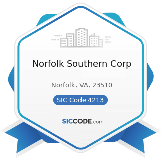 Norfolk Southern Corp - SIC Code 4213 - Trucking, except Local