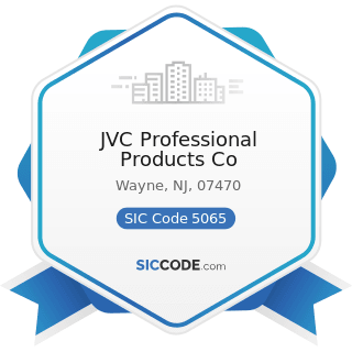 JVC Professional Products Co - SIC Code 5065 - Electronic Parts and Equipment, Not Elsewhere...