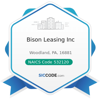 Bison Leasing Inc - NAICS Code 532120 - Truck, Utility Trailer, and RV (Recreational Vehicle)...