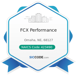 FCX Performance - NAICS Code 423490 - Other Professional Equipment and Supplies Merchant...