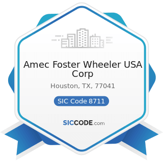 Amec Foster Wheeler USA Corp - SIC Code 8711 - Engineering Services