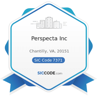 Perspecta Inc - SIC Code 7371 - Computer Programming Services