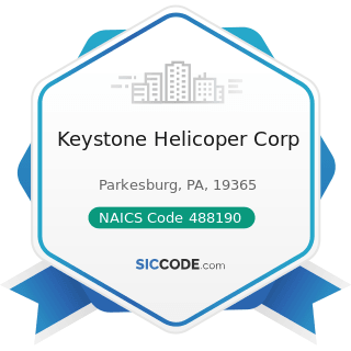 Keystone Helicoper Corp - NAICS Code 488190 - Other Support Activities for Air Transportation