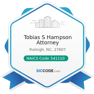 Tobias S Hampson Attorney - NAICS Code 541110 - Offices of Lawyers