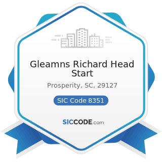 Gleamns Richard Head Start - SIC Code 8351 - Child Day Care Services