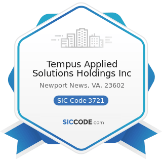 Tempus Applied Solutions Holdings Inc - SIC Code 3721 - Aircraft