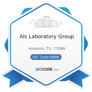 Als Laboratory Group - SIC Code 8999 - Services, Not Elsewhere Classified