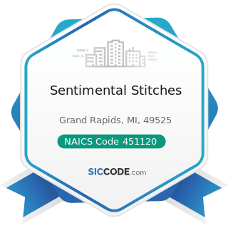 Sentimental Stitches - NAICS Code 451120 - Hobby, Toy, and Game Stores