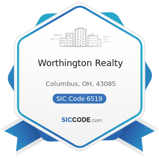 Worthington Realty - SIC Code 6519 - Lessors of Real Property, Not Elsewhere Classified