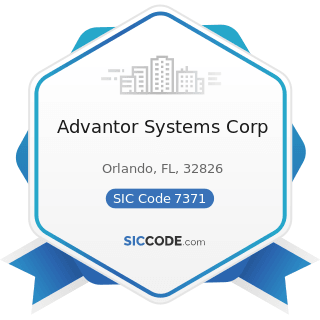 Advantor Systems Corp - SIC Code 7371 - Computer Programming Services