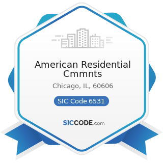 American Residential Cmmnts - SIC Code 6531 - Real Estate Agents and Managers