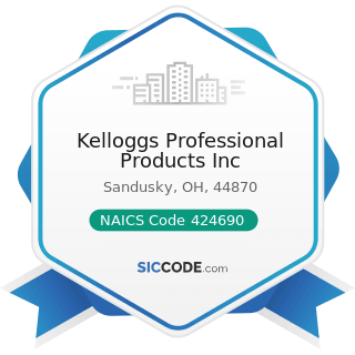 Kelloggs Professional Products Inc - NAICS Code 424690 - Other Chemical and Allied Products...