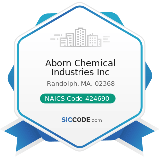 Aborn Chemical Industries Inc - NAICS Code 424690 - Other Chemical and Allied Products Merchant...