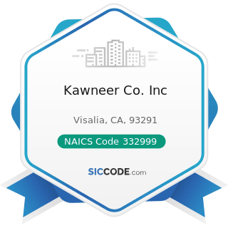 Kawneer Co. Inc - NAICS Code 332999 - All Other Miscellaneous Fabricated Metal Product...