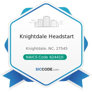 Knightdale Headstart - NAICS Code 624410 - Child Care Services