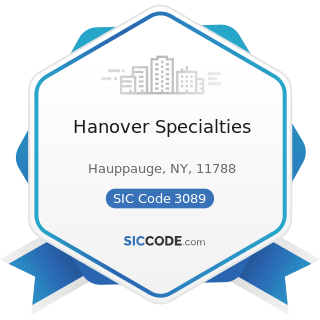 Hanover Specialties - SIC Code 3089 - Plastics Products, Not Elsewhere Classified
