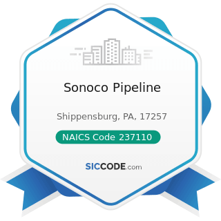 Sonoco Pipeline - NAICS Code 237110 - Water and Sewer Line and Related Structures Construction