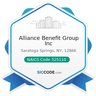 Alliance Benefit Group Inc - NAICS Code 525110 - Pension Funds