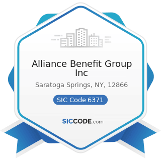 Alliance Benefit Group Inc - SIC Code 6371 - Pension, Health, and Welfare Funds