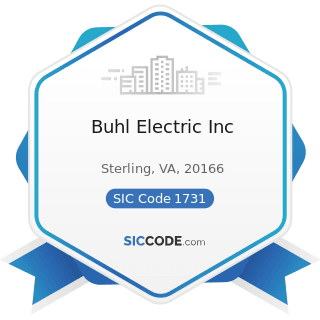 Buhl Electric Inc - SIC Code 1731 - Electrical Work