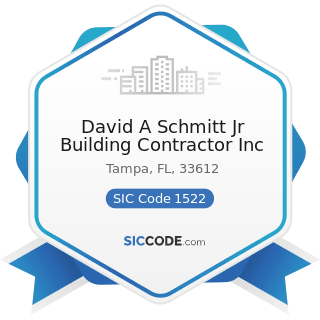 David A Schmitt Jr Building Contractor Inc - SIC Code 1522 - General Contractors-Residential...