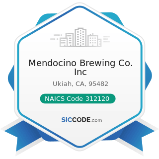 Mendocino Brewing Co. Inc - NAICS Code 312120 - Breweries